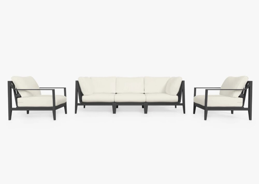 Outdoor 3 Seater Sofa & Lounge Chair Set